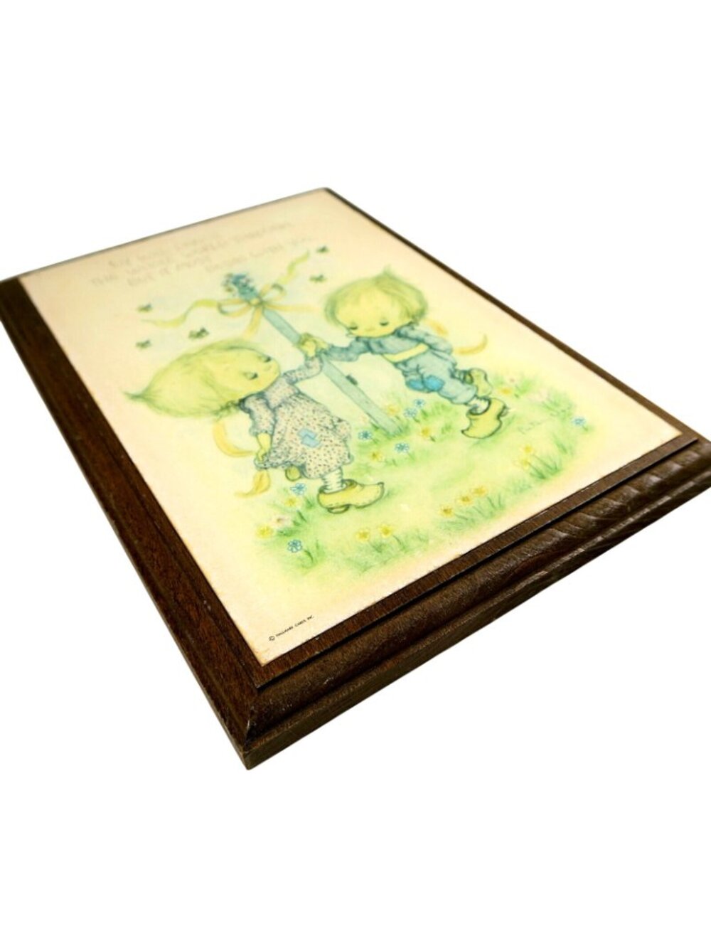 Betsey Clark Joy Will Dance Plaque, Hallmark 1970s Vintage Cottage Wall Art - Picture 2 of 5